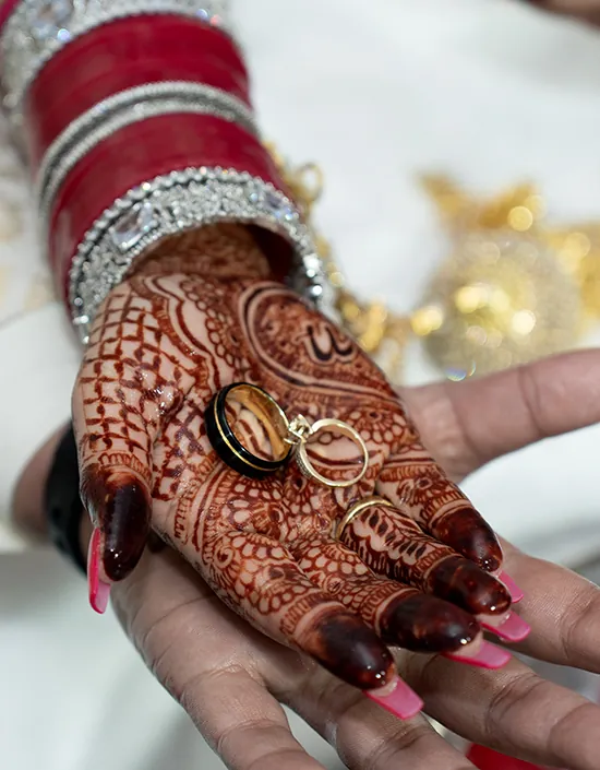 Wedding or cultural celebration detail photographed by Singh Audio & Video.