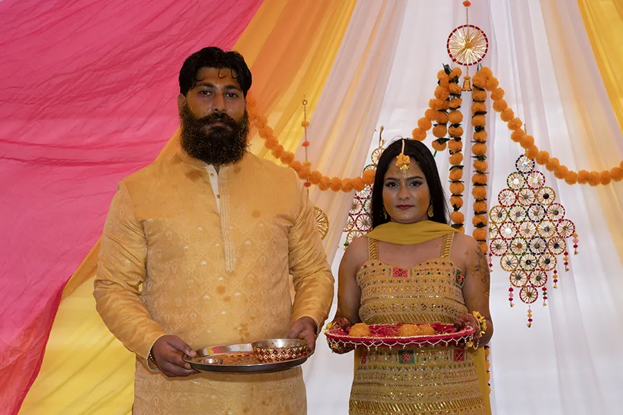 Wedding or cultural celebration detail photographed by Singh Audio & Video.
