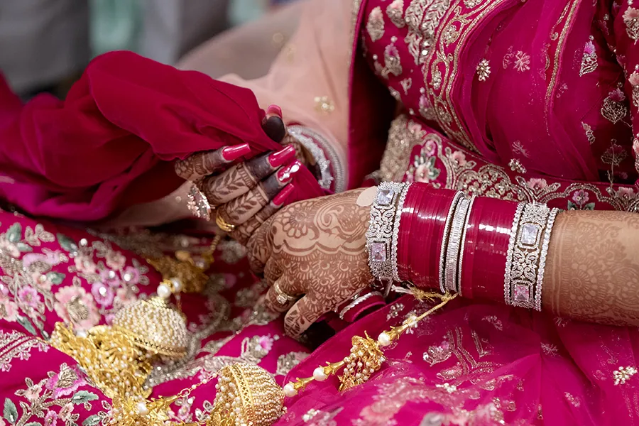 Wedding or cultural celebration detail photographed by Singh Audio & Video.